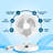 Foldaway Fan Rechargeable Fan, Ultra-Portable Lightweight Compact Fan, Extends from 4”- 40”