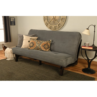 Higden Full 75" Wide Carson Java Futon with Mattress