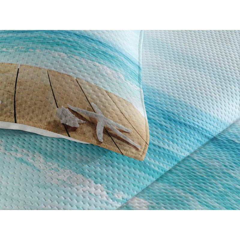 Seashells Coastal Coverlet
