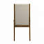 Ensemble de 2 chaises de salle à manger Liyo, structure en bois brun, assise en tissu beige