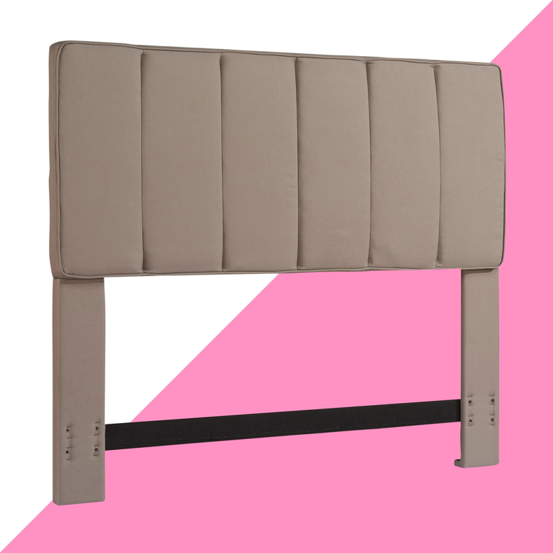 Tête de lit tapissier Liwanu, Double / grand, Gris plume