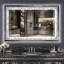 LED Diamond Wall Mirror with Dimmable Lights & 3 Colour Modes, Crystal Diamond Vanity Mirror for Bathroom, Living Room, Bedroom-281560855