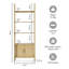 180cm H x 64cm W Metal Bookcase