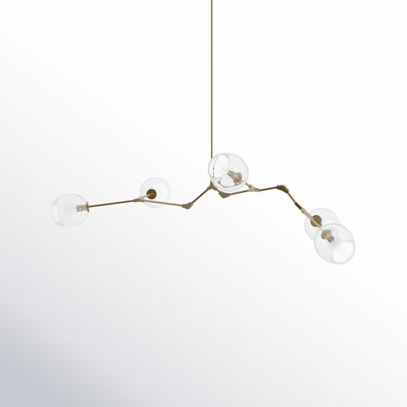 Fairfax 5 - Light Chandelier, Brushed Brass