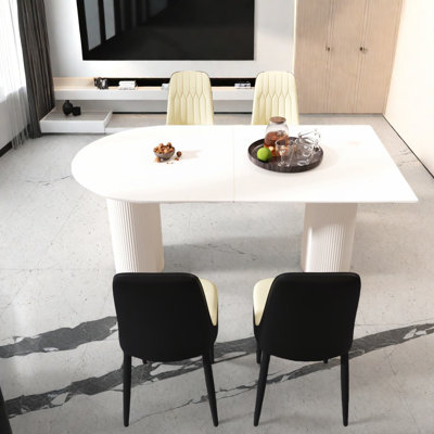 Table de salle à manger en bois avec 4 chaises pour la maison et la cuisine
