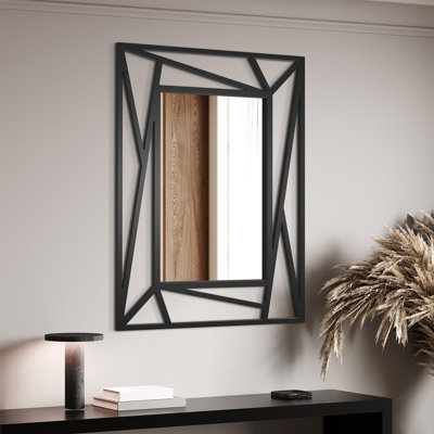 Leyli Engineered Wood Rectangle Wall Mirror
