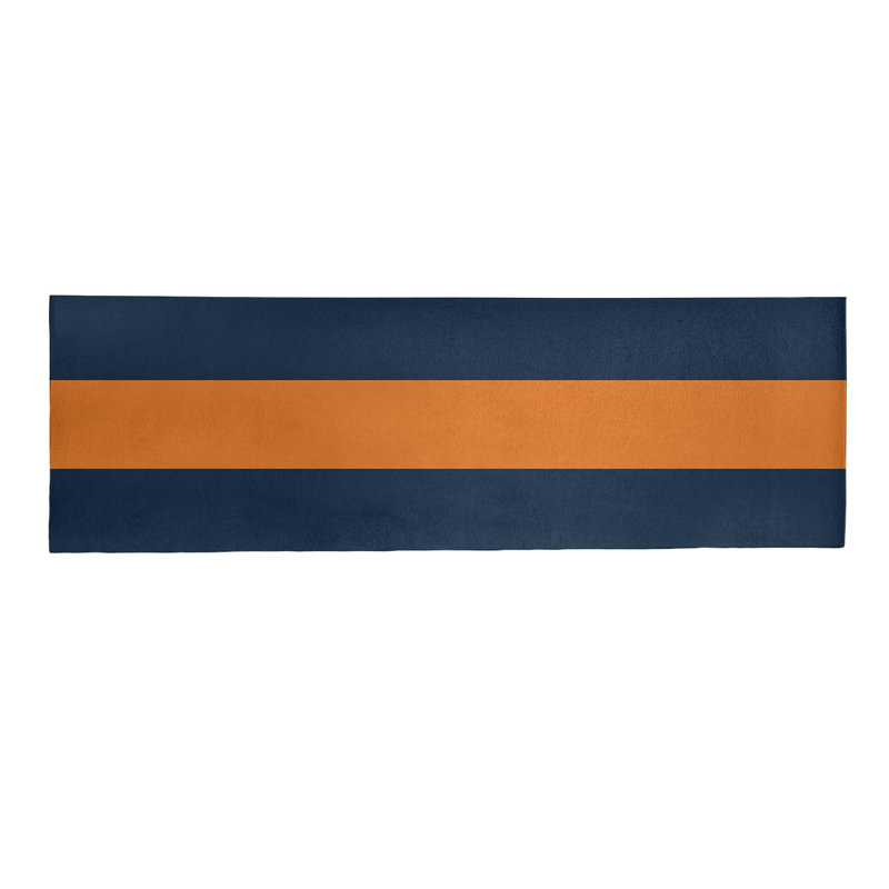 Tapis bleu/orange area, Tapis de couloir 2 pi 6 po x 8 pi