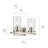 2-Light Brushed Nickel Bath Vanity Light with Clear Glass Shades-1439022354