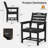 Hdpe Patio Dining Set With Arm Chairs, All Weather Outdoor Patio Set With Umbrella Hole-2066235209
