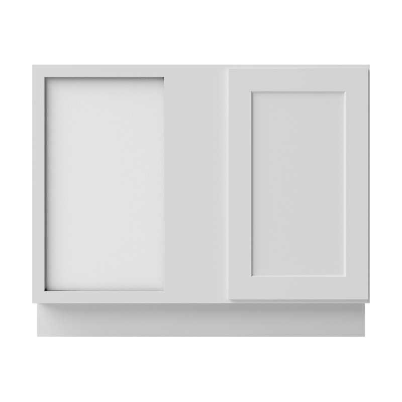 Armoire d'angle à base basse, L 42 po x H 34,5 po x P 24 po, Blanc