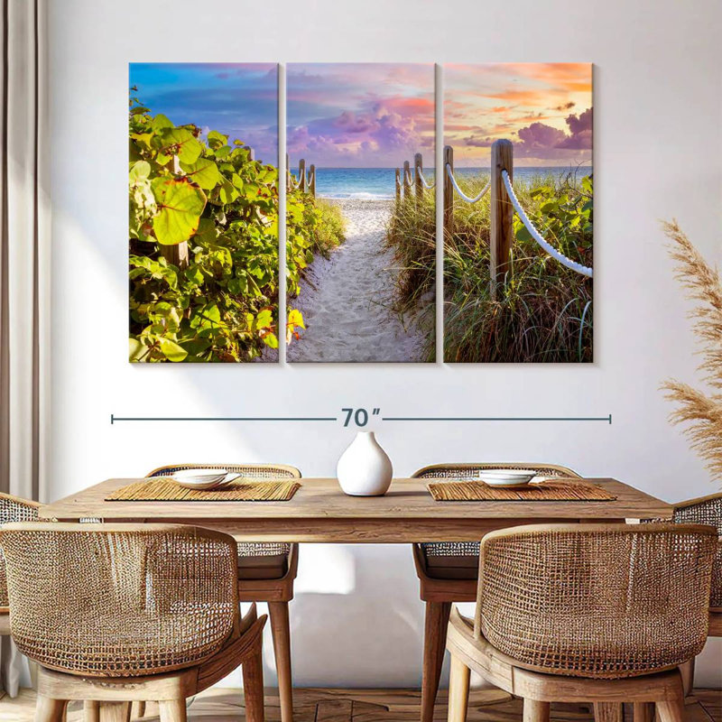Gillard Sandy Path avec Seagrapes, Floride, H 42 po x l 65 po