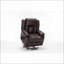 Fauteuil inclinable électrique de massage avec chauffage, port USB | Cuir PU brun foncé-51072545-51072556