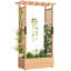 Outsunny Garden Planter with Trellis, Natural-1897594211