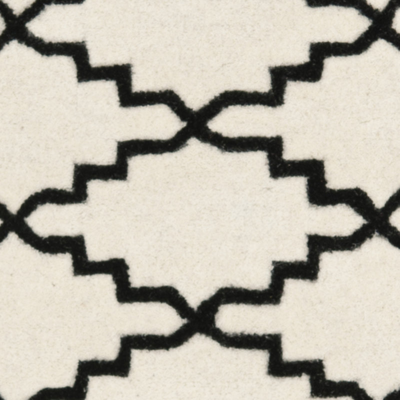 Carolene Hand Tufted Wool Geometric Rug, Round 7'