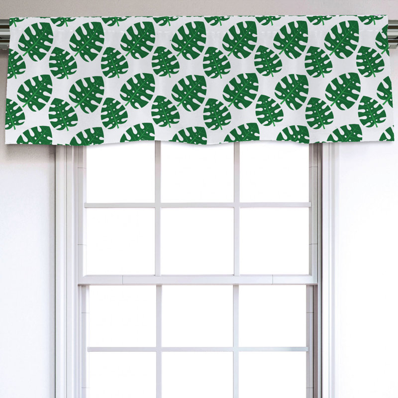 Sateen Floral Ruffled Window Valance