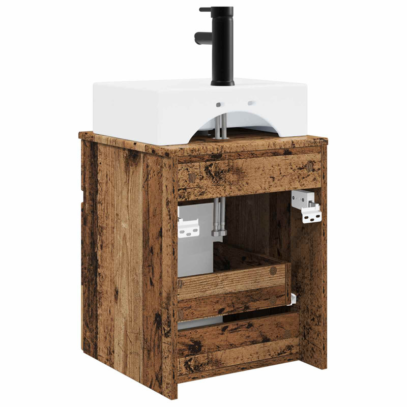 390 mm Bathroom Vanity, Old Wood
