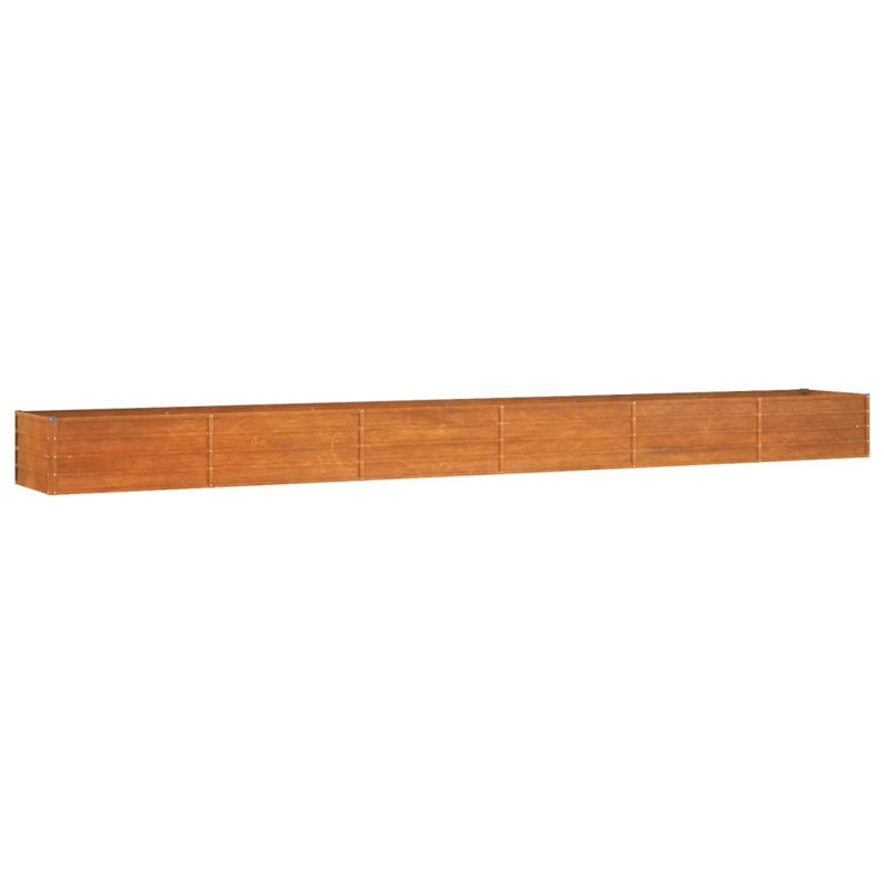 Atonya Garden Raised Bed Rusty Corten Steel, 45cm H x 600cm W x 80cm D