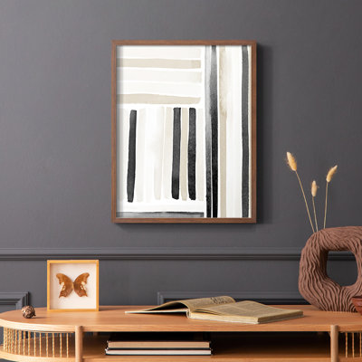 «Neutral Lines I», reproduction encadrée - bois massif