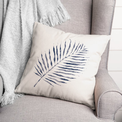  Watercolor Fern Square Pillow Cover & Insert
