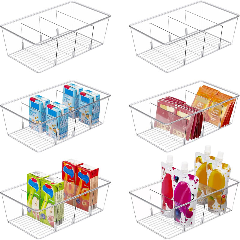 6-pack Clear Food Storage Bins