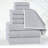 Destin Viscose Cotton Blend Medium Weight Textured Ribbed 9 Piece Towel Set-106802390