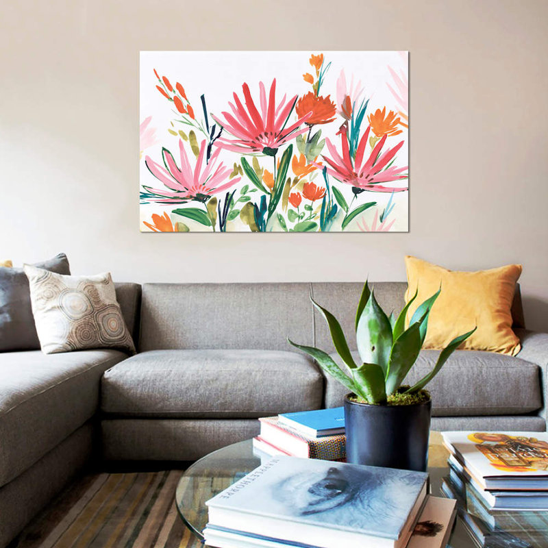 « rose », impression sur toile, H 8 po x l 12 po x P 0,75 po, Toile tendue
