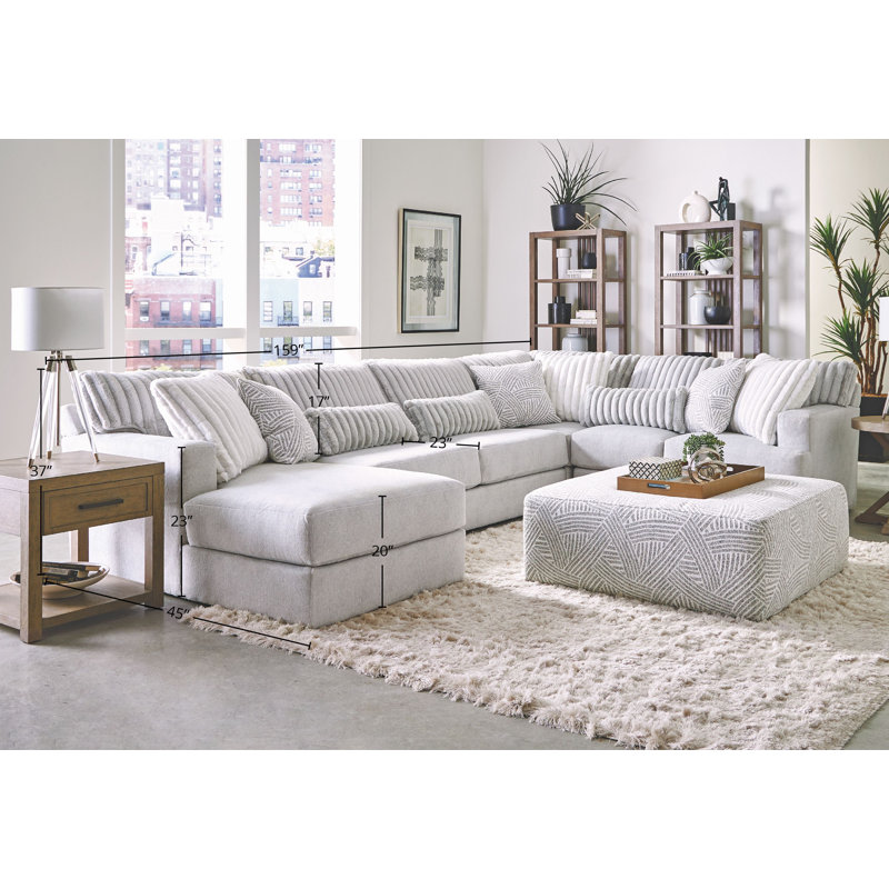 Zyyon 4-Piece Chaise Sectional, Left Hand Facing