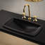Lavabo de salle de bain rectangulaire en résine et verre 12,8 po Maestro Bath