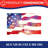 Firework US Flag Print Independence Day 60" x 120" Scalloped Rectangular Tablecloth for Dining Patio