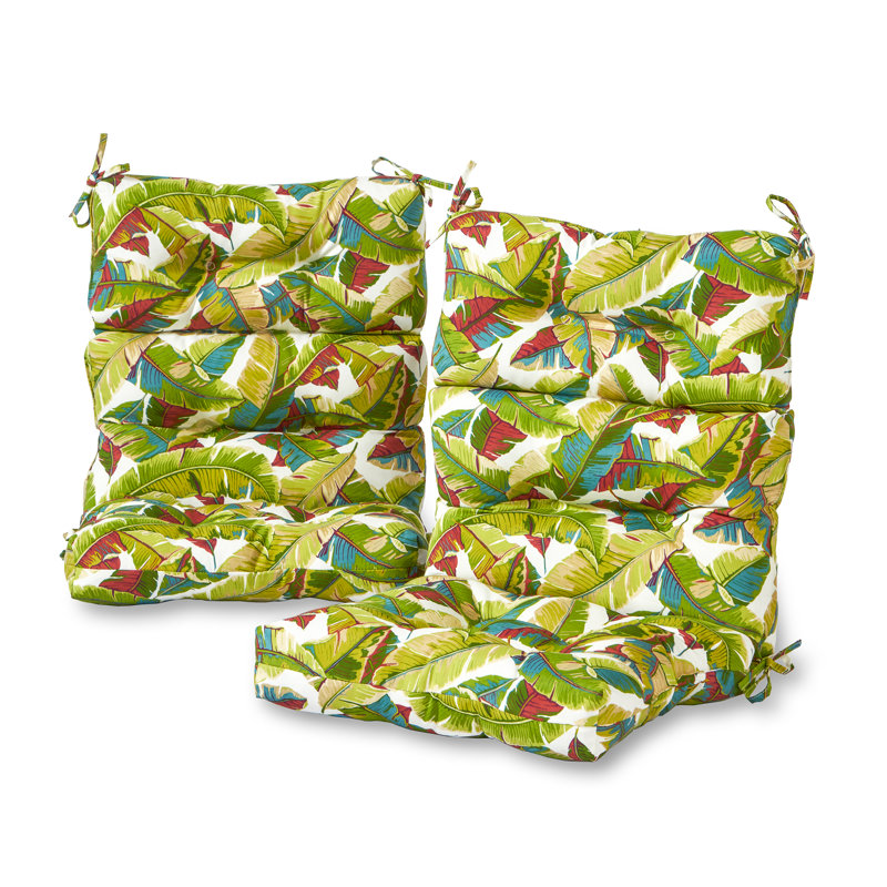 Coussin de chaise d'extérieur à dossier haut Lester, Bleu marine, 2