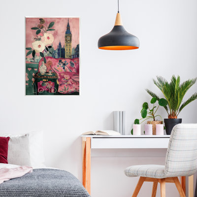 Plaque murale London Spring Blossoms, design par Annabelle Hall