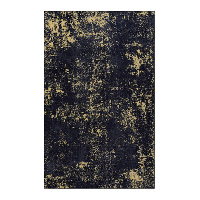 Tapis 9 x 12 - Lavable, antidérapant, antidérapant, à poils courts et pour animaux de compagnie, doux, pliable, teinté pour le salon, la chambre à coucher, le garage de salle à manger, lavable en toute sécurité