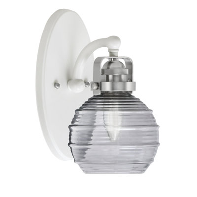 Applique murale Easton avec verre fumé nervuré 6 po Easton