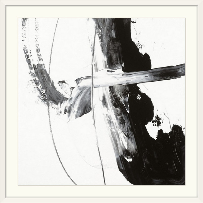 «Black and White VIII» par Franka Palek, reproduction, H 12 po x l 12 po x p 1,5 po, Toile