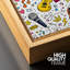 Œuvre d'art rétro de griffonnage de musique, images de chambre d'enfants d'instruments de Pop Rock, impression sur toile encadrée-126136378-126136379