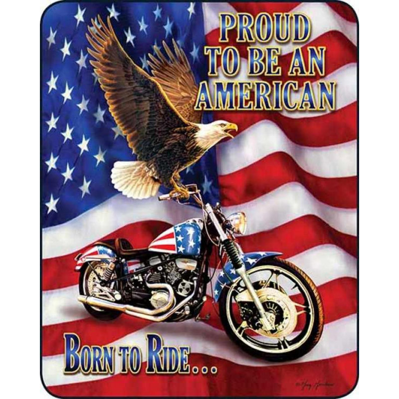  Couverture ultra en peluche Proud to Be American, né pour rouler en fausse fourrure