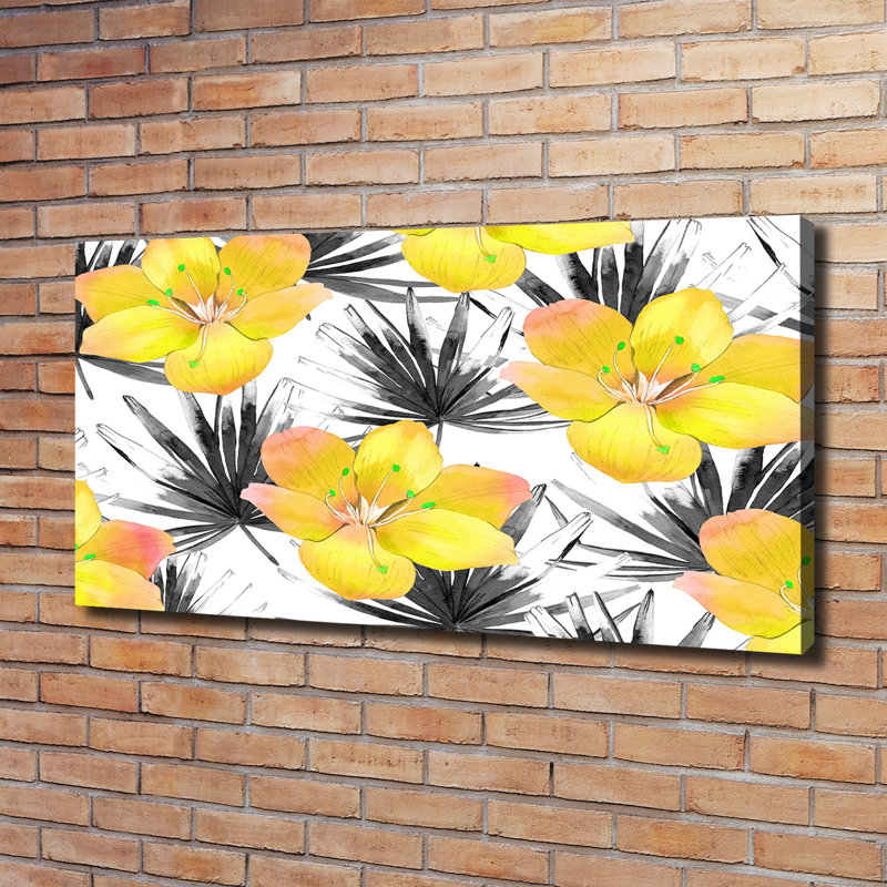 Tropical Flowers - Wrapped Canvas Print