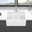 Évier de cuisine 28 - 28 po en céramique avec lavabo et grille inférieure