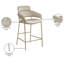 Tabouret de comptoir en velours beige Yara-75000053