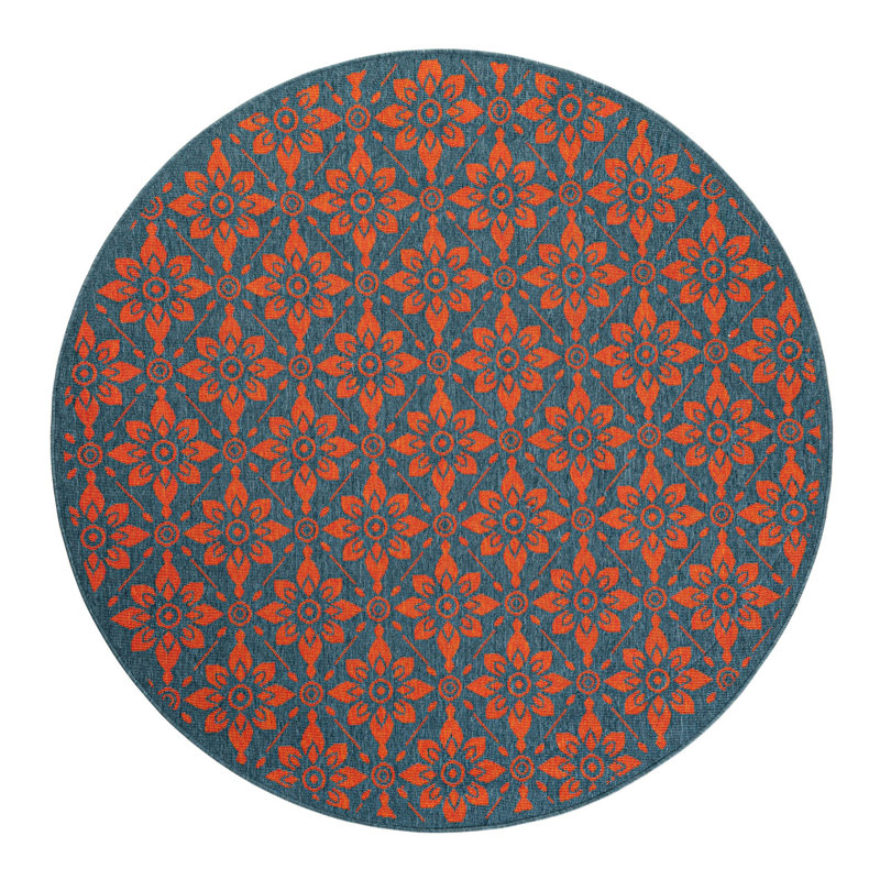 Indoor/Outdoor Trellis Area Rug, Round 6'1"