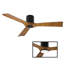  Ventilateur de plafond encastré à 3 pales 54 po noir mat / noir vieilli avec télécommande Koe-32650292