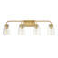 Luminaire suspendu en laiton naturel 4 lumières Meridian-1585604267