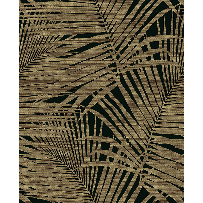 Tommy Bahama Shadow Palms Peel And Stick Wallpaper Roll, Noir