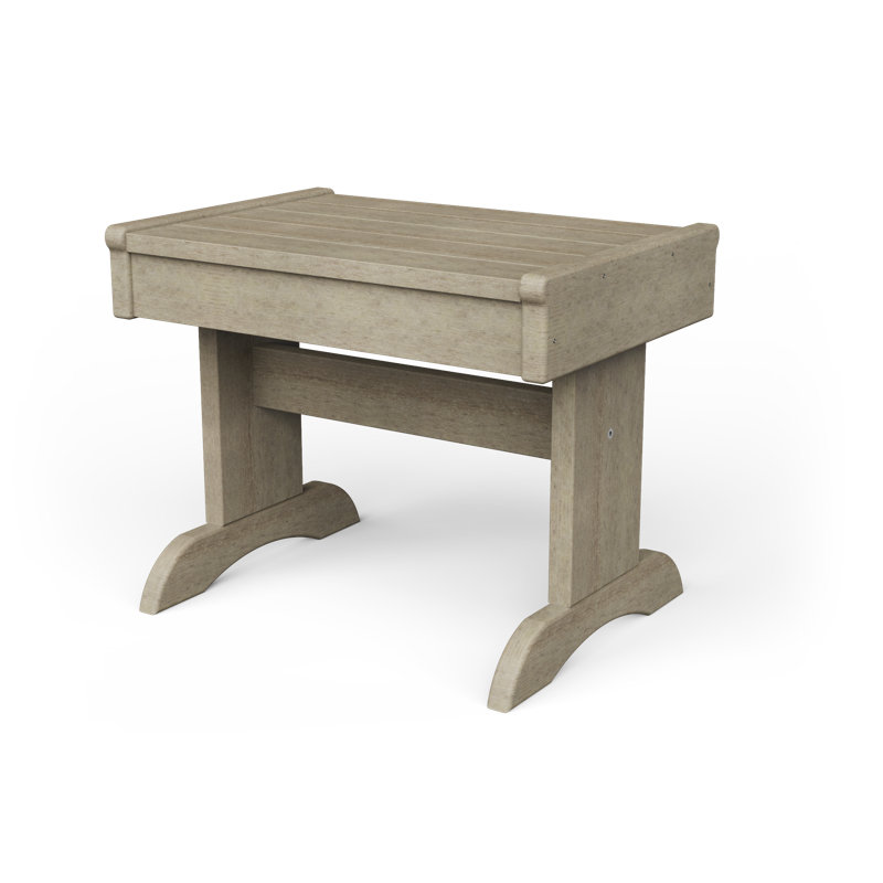 Aatikah Rectangular Outdoor Side Table , 20'' in. W 14'' in. D, Birchwood