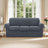 4 Piece Stretch Jacquard Couch Cover, Sofa Slipcover for 3 Cushion Couch, Machine Washable Furniture Protector(Sofa, Gray)-1400389080