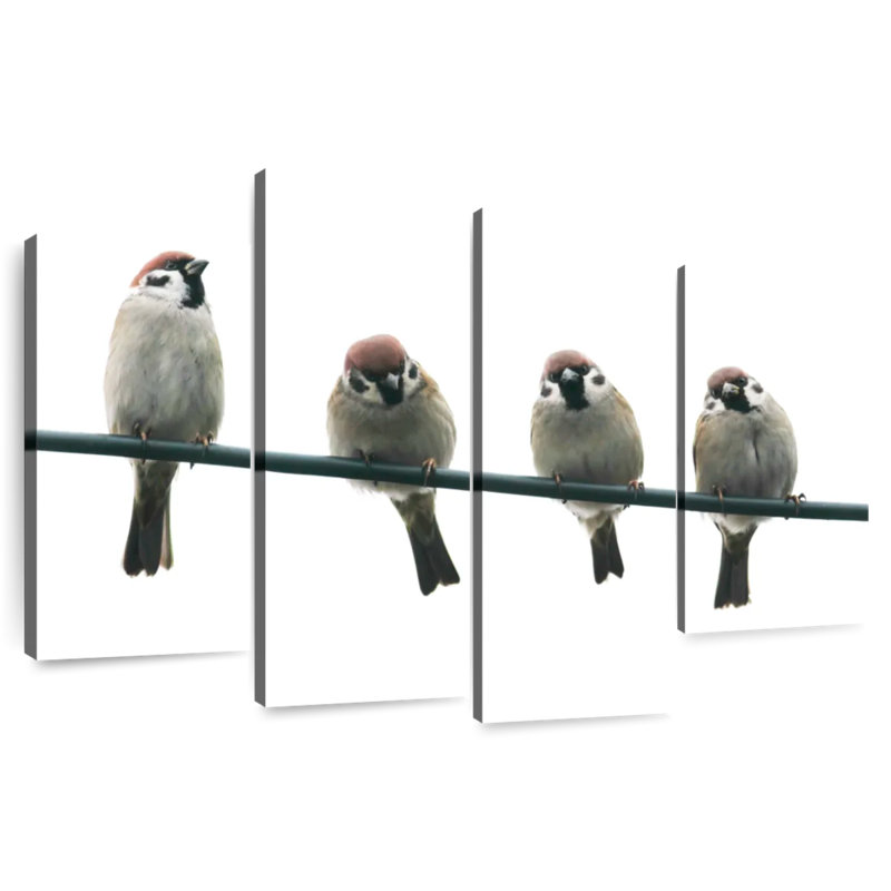 Petits oiseaux amies de Brampt, H 32 po x l 52 po