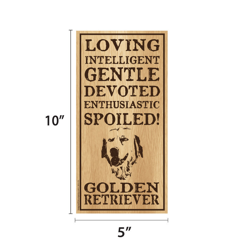 Panneau vertical en bois gâché Golden Retreiver