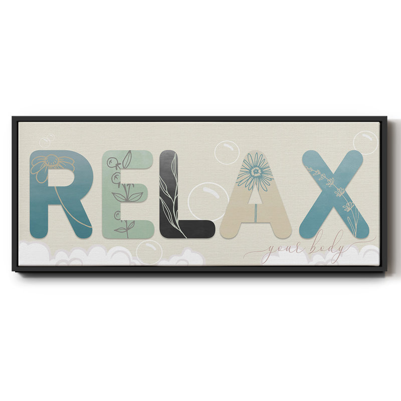 Relax Your Body - toile encadrée, H 12 po x l 30 po