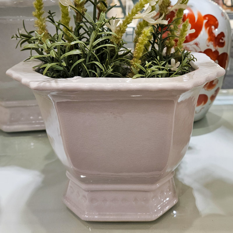 Handmade Ceramic Basin, 8" H x 9.5" W x 8" D, White