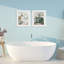 «Bath Greens Botanical Interior», ensemble de 2 reproductions encadrées sous verre, par Kim Allen-117388328-117388329